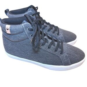 NWOB Saola Wanaka Men's Charcoal Canvas High‎ Top Sneakers Shoes US 10 EUR 43